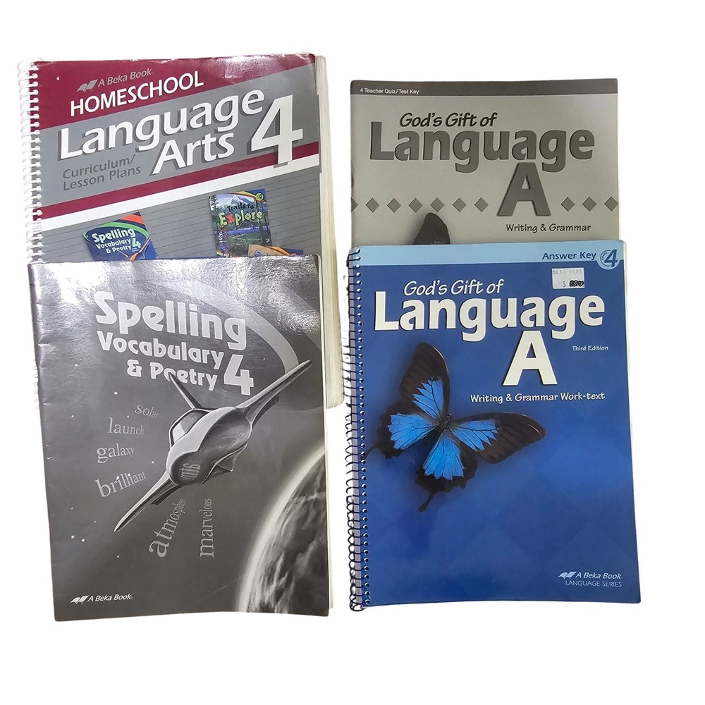 Abeka Homeschool Language Arts Grade 4 Lesson Plans and Teacher Keys